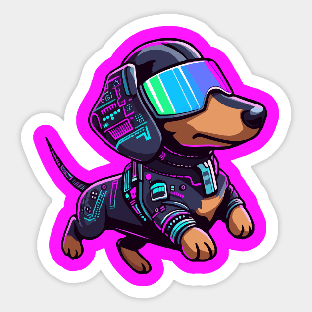 The dachshund of the future Sticker by BarkandStick